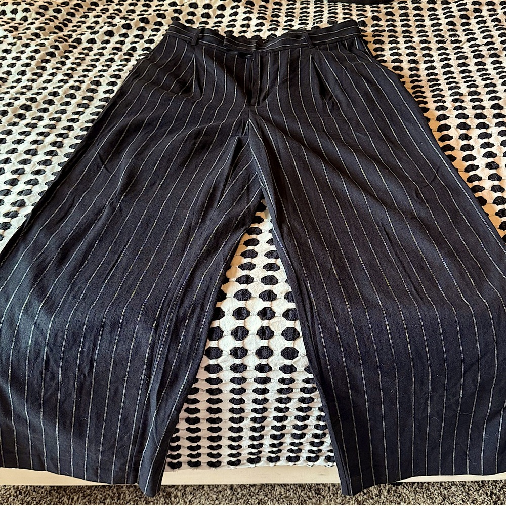 Banana Republic Black and White Pinstripe Dress Pants